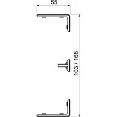 Vāks savienojumam priekš Rapid 45-2 100 un 165 168x55x15, PC/ABS, dzidri balts, 9010