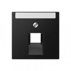 Virsma IAE/UAE-datu rozetei 1 x 8-polig, marķējams, termoplasts lakots, Serie A, grafītmelns matēts