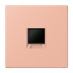 Virsma (ar fiksatoru) modulārai datu rozetei 1-vietīga, UMA-CAT6A, termoplasts lakots, Serie LS, rose clair