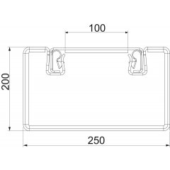 Ugunsdrošs kanāls I30-I120 ar iekšejo slāni 100x250x2000, St, FS BSKM 1025 FS