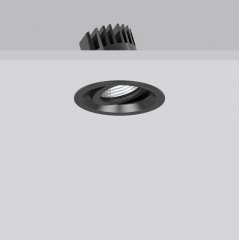 LEVIDO SWING round, 7,5 / 12 W, 690 / 1050 lm, 830, black, Phase-cut Recessed projectors, D 91 H 2 H