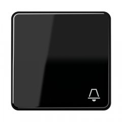 Taustiņs 1-viet, ar zvana simbolu, duroplasts, Serie CD, melns