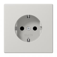 Kontaktligzda SCHUKO, 16 A 250 V ~, skrūvju spailes, duroplasts, Serie LS, gaiši pelēks