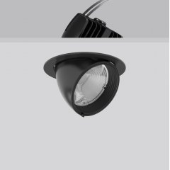 GOLAS maxi, 35 W, 3900 lm, 940, black, DALI Recessed projectors, D 178 H 3 HEL 150, 13°