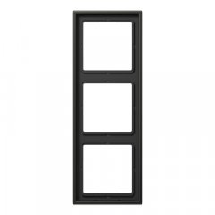 Rāmītis 3-vietīgs, vertikālā un horizontālā montāža, lakots alumīnijs, LS 990, antracīts