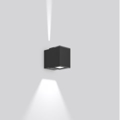 Gaismeklis ZONO, 6,2 W, 220 lm, 830, anthracite, on/off Wall luminaires, L 100 B 154 H 131, Transparent glass