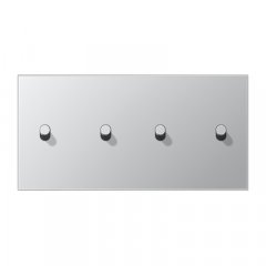 Virsma slēdžiem, 2-viet, 2 x 2 cilindrisks rotācijas slēdzis, horizontāli montējams, Serie LS 1912, alumīnijs