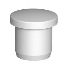 Skrūvejāms aizsēgs 12mm, PA, gaiši pelēks, 7035