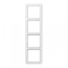 Rāmītis 4-vietīgs, vertikālā un horizontālā montāža, termoplasts, CD 500, balts