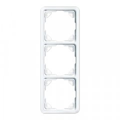 Rāmītis 3-vietīgs, vertikālā un horizontālā montāža, duroplasts, ST 550, balts