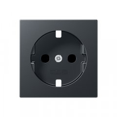 Virsma kontaktligzdai, ar bērnu drošību, termoplasts lakots, Serie A, anthrazit matt