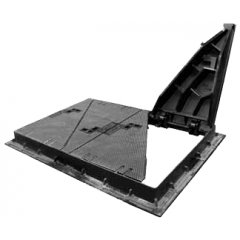 Stacionāra tipa kantaina kaļamā ķeta lūkas pārsedze (rāmis ar vāku) 1285 x 870 mm, D400