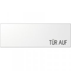 Taustiņs (70 x 212,4 mm), teksts Tür auf, horizontāli montējams, Serie LS, balts (lackierter Edelstahl)