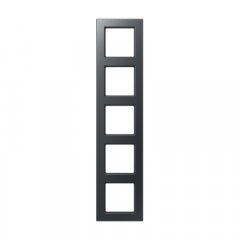 Rāmītis 5-vietīgs, vertikālā un horizontālā montāža, termoplasts krāsots, A 550, matēts antracīts