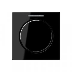 Centrālplate ar indikācijas logu KNX rotējošajam sensoram, termoplasts, Serie A, melns