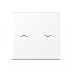 Taustiņs 2-viet žalūziju slēdzim, ar virzienrādītāju, Serie A, sniegbalts matēts