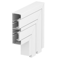 Plakans leņķis ALU Stabils, neregulējams 53x165x250, Alu, dzidri balts, 9010