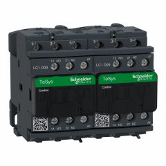 Reverss kontaktors, TeSys Deca, 3P(3NO), AC-3, <=440V, 9A, 220V AC 50/60Hz spole, skrūvju spailes