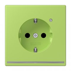Kontaktligzda SCHUKO, 16 A 250 V ~, ar LED apgaismojumu, ar bērnu drošību, Serie LS, vert clair