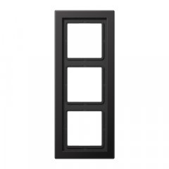 Rāmītis 3-vietīgs, vertikālā un horizontālā montāža, lakots alumīnijs, LS-DESIGN, tumša