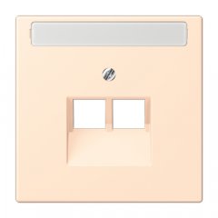 Virsma IAE/UAE-datu rozetei 2 x 8-polig, marķējams, termoplasts lakots, Serie LS, terre sienne pâle