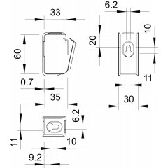 Kabeļu turētājs 15x NYM3x1,5, St, FS