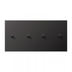 Virsma slēdžiem, 2-viet, 2 x 2 rotācijas slēdzis, horizontāli montējams, Serie LS 1912, tumša (lackiertes Aluminium)