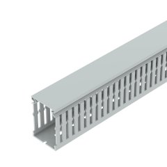 Rievots kabeļu kanāls halogenbrīvs, PC/ABS, gaiši pelēks, 7035 LK4H N 60040
