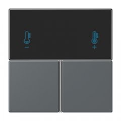 Taustiņs 3-viet, F40 KNX telpas kontrolierim, Serie LS, gris foncé 31