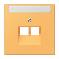 Virsma IAE/UAE-datu rozetei 2 x 8-polig, marķējams, termoplasts lakots, Serie LS, ocre jaune clair