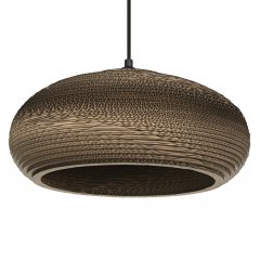 Decor Cardboard Drop Pendant E27 Brown