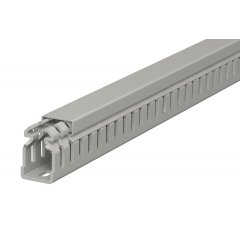 Perforēts vādu kanāls 37,5x25x2000, PVC, akmens pelēks, 7030 LKV 37025