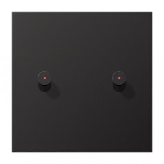 Virsma slēdžiem, 1-viet, 2 rotācijas slēdzis, Serie LS 1912, tumša (lackiertes Aluminium)