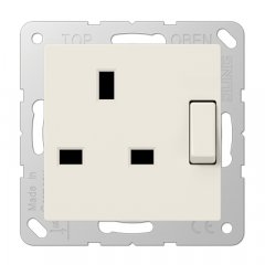 Kontaktligzda pārslēdzama Anglijas standarts, 13 A 250 V ~, skrūvju spailes BS 1363-1, 4 mm2, ar bērnu drošību