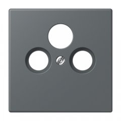 Centrālplate unversālā Sat/BK, termoplasts lakots, Serie LS, gris foncé 31