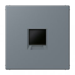 Virsma (ar fiksatoru) modulārai datu rozetei 1-vietīga, UMA-CAT6A, termoplasts lakots, Serie LS, gris 59