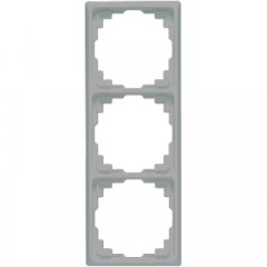 Montāžas rāmis kabeļu kanāliem 3-vietīgs, vertikālā un horizontālā montāža, termoplasts, CD, pelēks