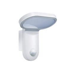 Automatic luminaire with 140° motion detector in aluminium housing, 17 W, 3000 K, white