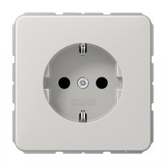 Kontaktligzda SCHUKO, 16 A 250 V ~, ar bērnu drošību, termoplasts, Serie CD, gaiši pelēks