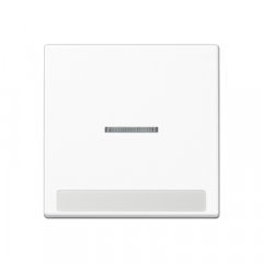 Taustiņs 1-viet, ar indikācijas logu, marķējams, termoplasts, Serie A, balts