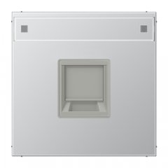 Virsma (ar fiksatoru) modulārai datu rozetei 1-vietīga, EMT, AMP, MTRJ, marķējams, Serie LS, alumīnijs