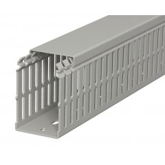 Perforēts vādu kanāls 75x50x2000, PVC, akmens pelēks, 7030 LKV N 75050