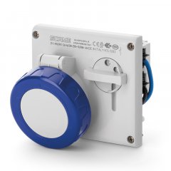 Kontaktligzda ar atdalītāju INTERLOCKED SOCKET 2P+E IP67 32A 6h