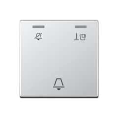 Taustiņš viesnīcām, simbols netraucēt, uzkopt istabu un zvans, Serie A, alumīnijs