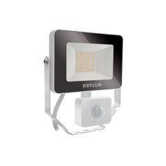 LED floodlight 10 W, 3000 K, white, motion detector