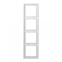 Rāmītis 4-vietīgs, vertikālā un horizontālā montāža, duroplasts, LS 990, balts