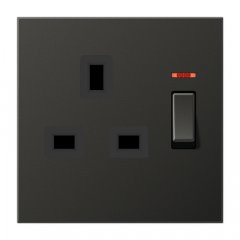 Kontaktligzda pārslēdzama Anglijas standarts, 13 A 250 V ~, skrūvju spailes BS 1363-1, 4 mm2, ar indikātoru,