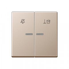 Taustiņš viesnīcām, simbols netraucēt un uzkopt istabu, Serie A, šampanieša krāsā