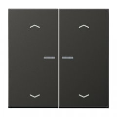 JUNG HOME taustiņš 2-viet, ar bultiņu simboliem<br />
, krāsots alumīnijs, Serie LS, antracīts (lackiertes Aluminium)