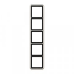 Rāmītis 5-vietīgs, vertikālā un horizontālā montāža, alumīnijs anodēts, CD 500, platīna krāsa